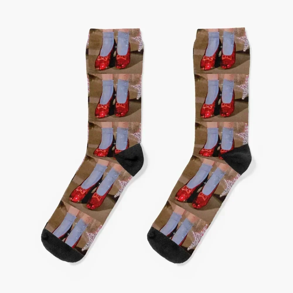 we want those ruby slippers digital art edit with glitter Socks Novelties cartoon Socks Man Women's