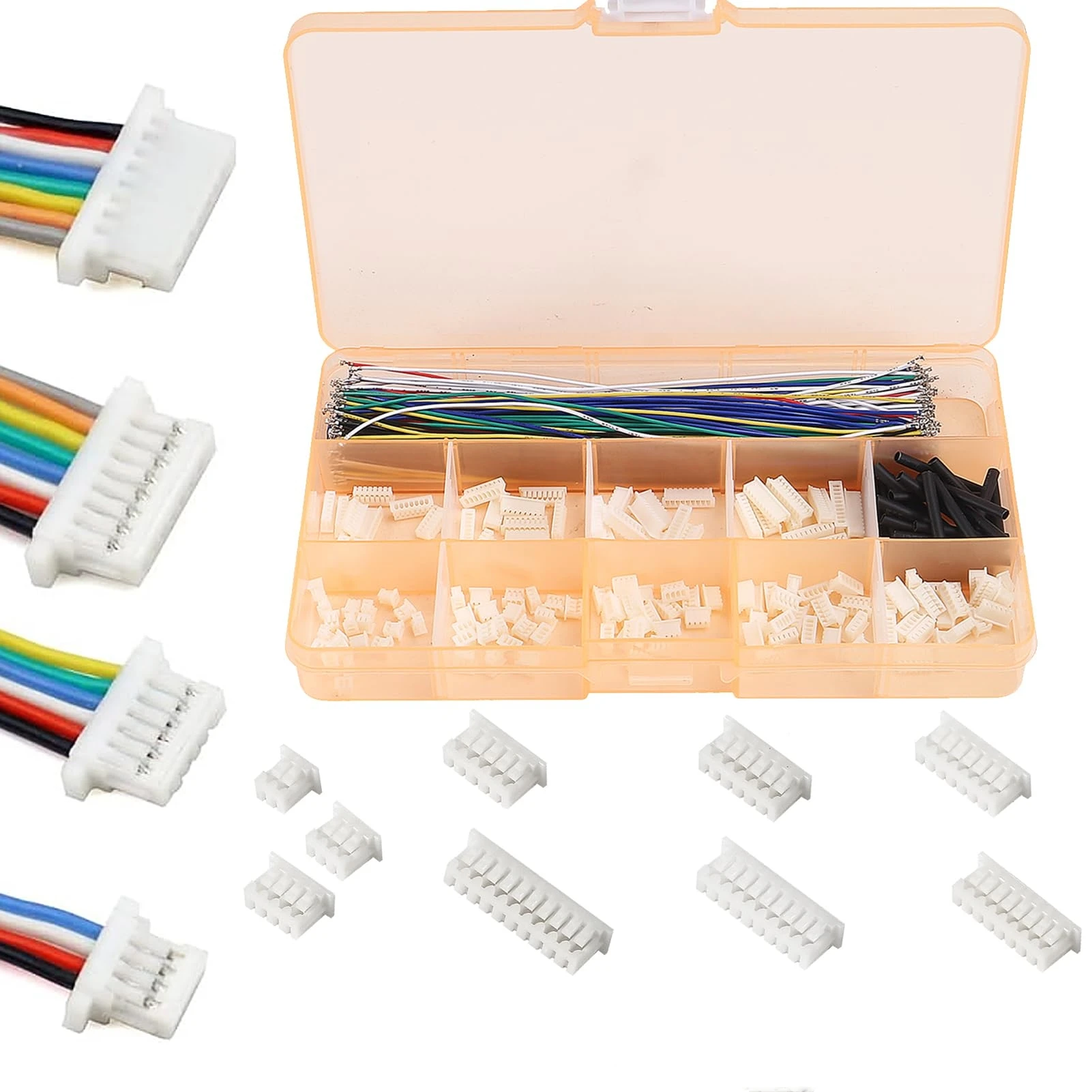 1.25mm Pitch Connectors and Pre-Crimped Cables Compatible with JST Molex PicoBlade, 1.25mm 15cm Pre-Crimped Cable Wire