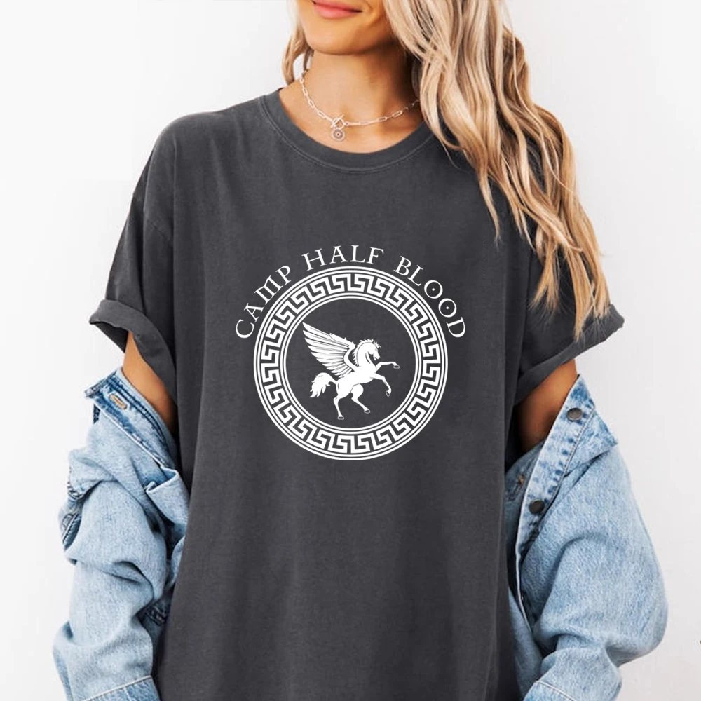 Camp Half Blood T Shirts Fall Training Camp Game Tshirt Halloween Magical Gift Percy Jackson Shirt Unisex T-shirts Harajuku Tees