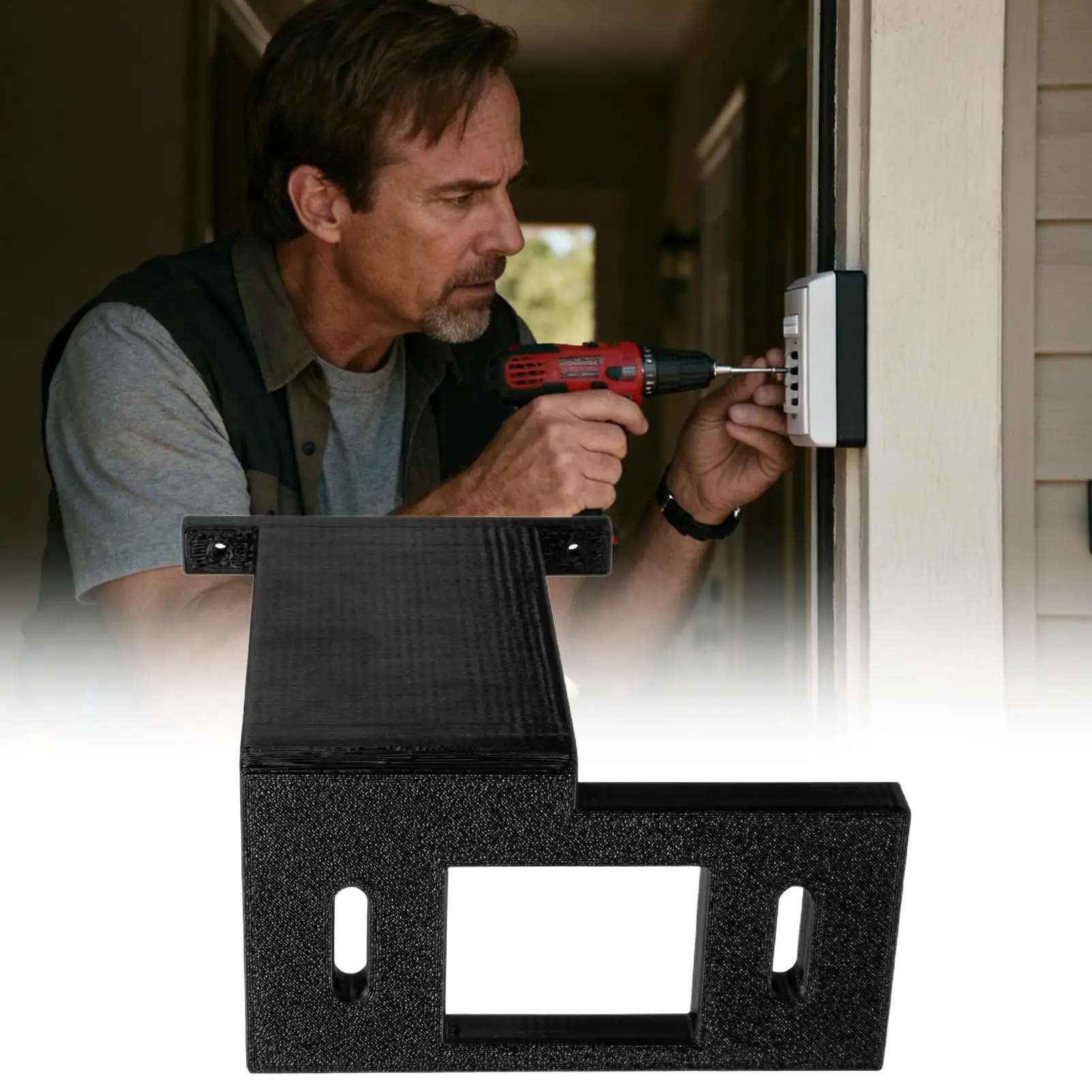Anello per campanello Extender Sistema di sicurezza Supporto Anello per campanello Accessori per garage Interno Esterno Porta di casa Cancello da giardino Mattone