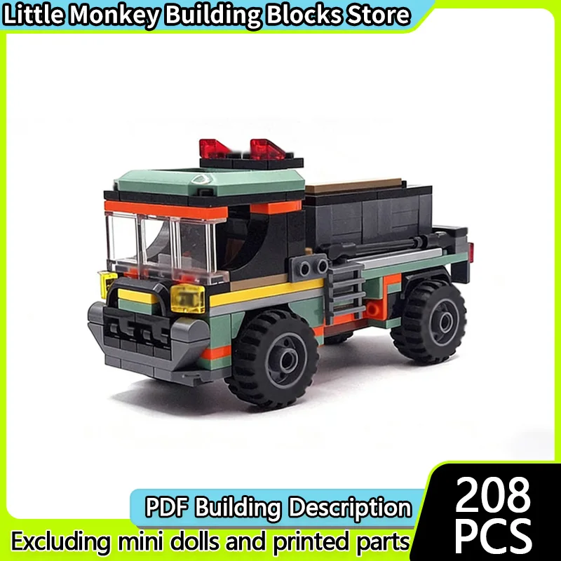 

City Car Model MOC Building Bricks Light-Duty Utility Truck Modular Technology Children Holiday Gifts Assemble Toys Suit