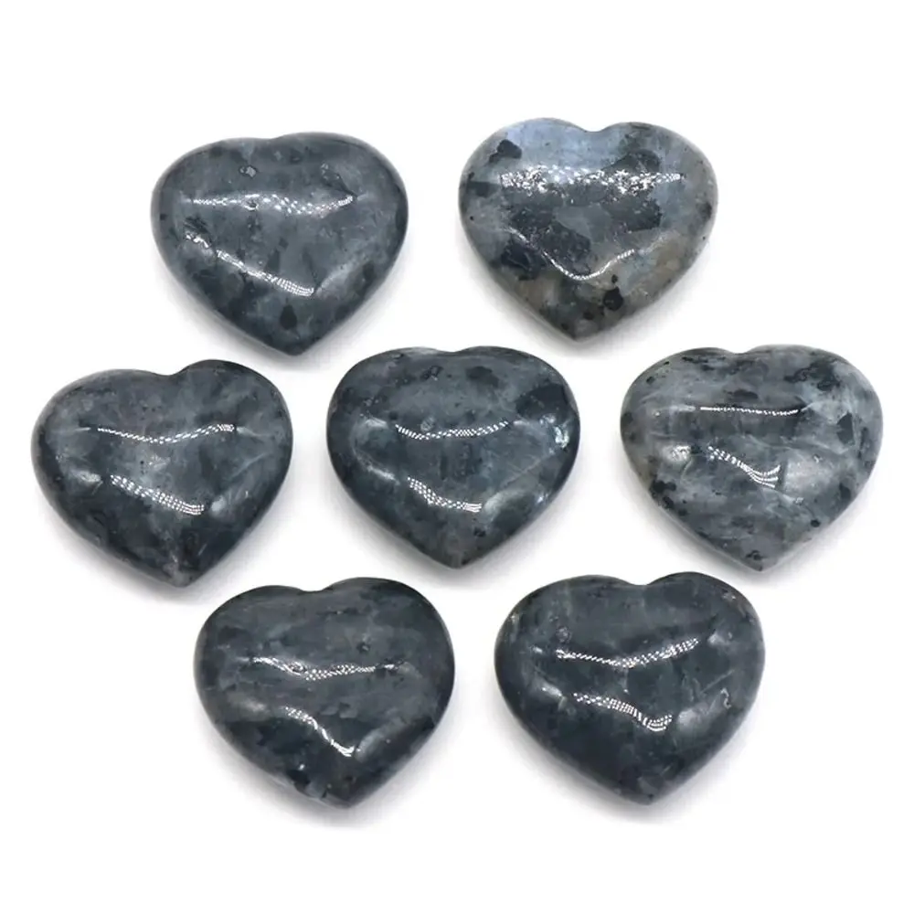 Funny Gemstone Natural Crystal Stones Non-porous Crystal Heart-shaped Stone 20mm Natural Quartz Crystal Ornaments Gift