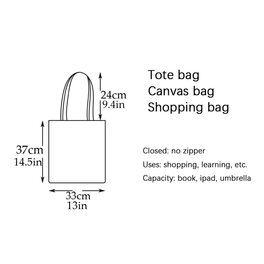 Ladies Shopping Bag CartoonRetro Cannes Film Festival Vintage Movie Handbag Foldable Cloth Shopper Harajuku Canvas Tote