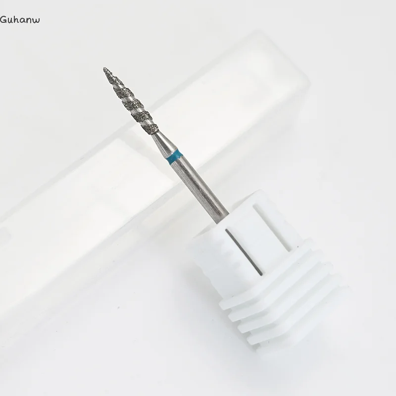 Diamond Nail Bits Tornado Vlam Cuticle Boor Manicure Cutter Rotary Burr Boor Accessoires Spiraal Nagelpolijsten Mills Tool