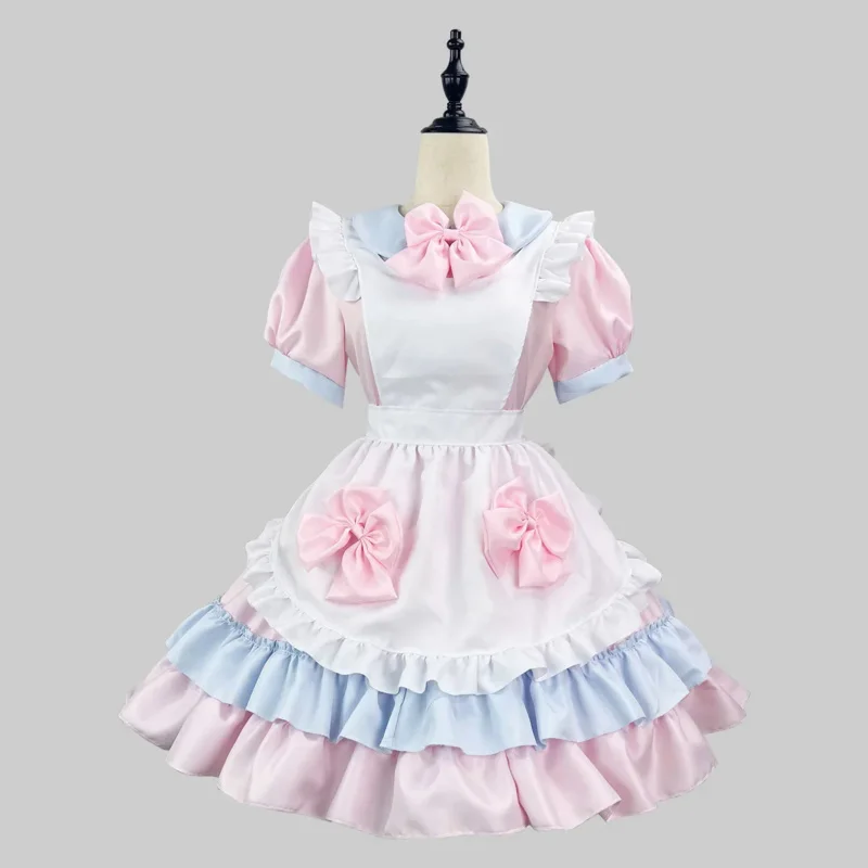 Pink cute Lolita maid dress cosplay girl maid dress suit for waiter maid party stage costumes S -5XL