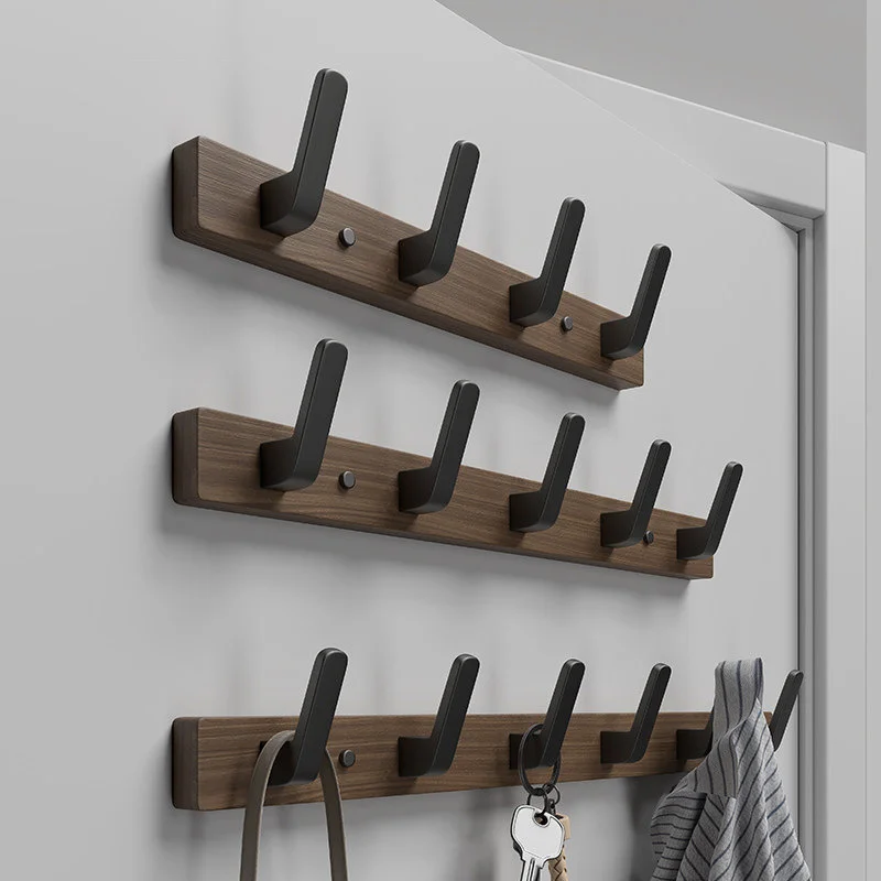 Wall Mounted Coat Rack Wooden Wall Hooks Kitchen Bathroom Coat Rack Coat Hangers For Hanging Clothes Jacket Hat Towels