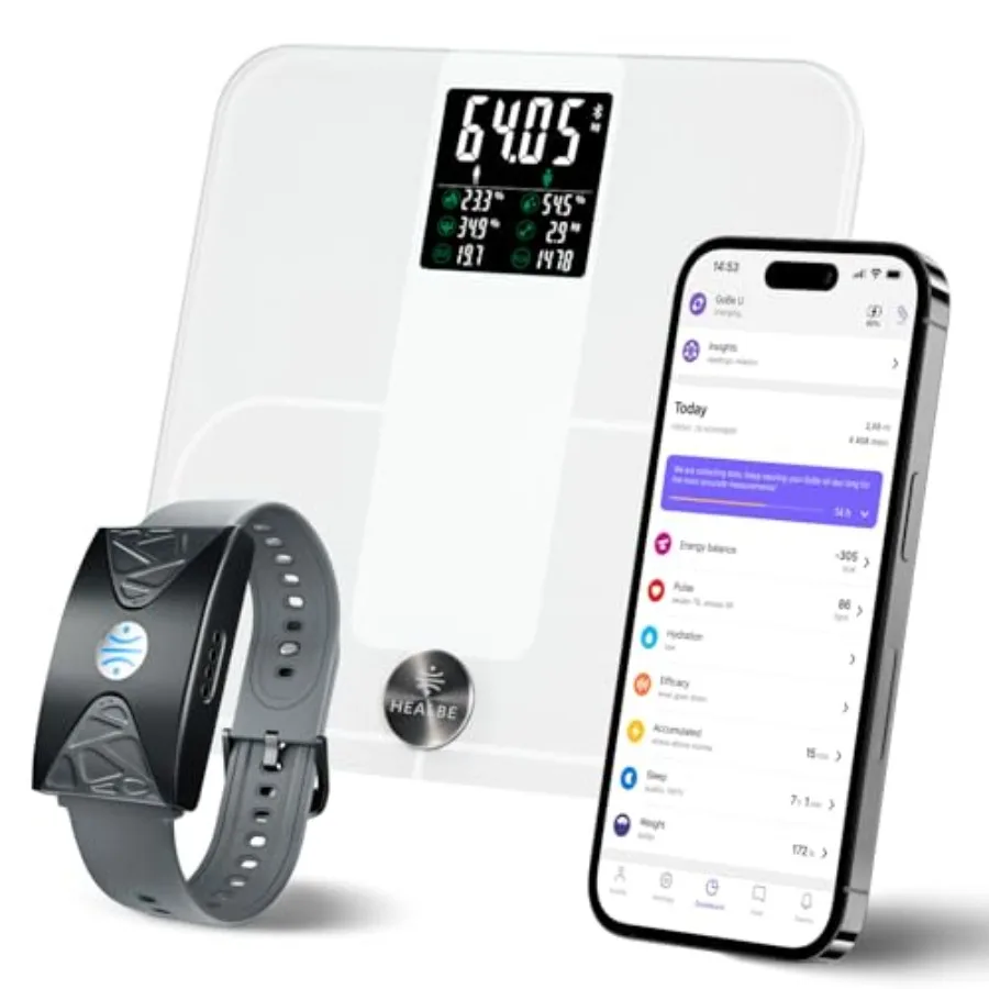 

Умные напольные весы Smart Band GoBe U Grey (белые) с анализом состава тела для автоматического отслеживания потребления калорий