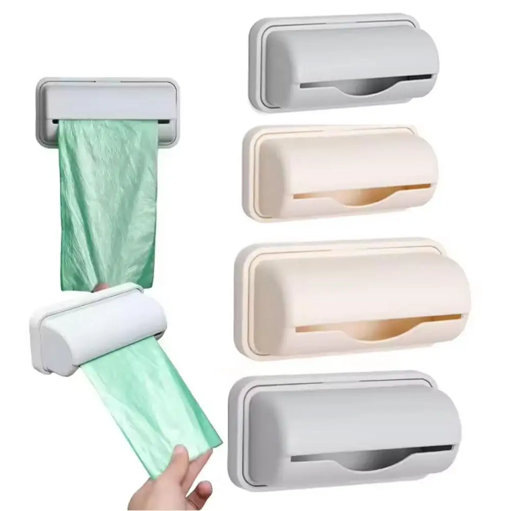 NEW High-end Wall Mount Trash Bags Storage Box Garbage Bags Bag Storage Kitchen Storage Containers Box Plastic Containe Bat W8O3