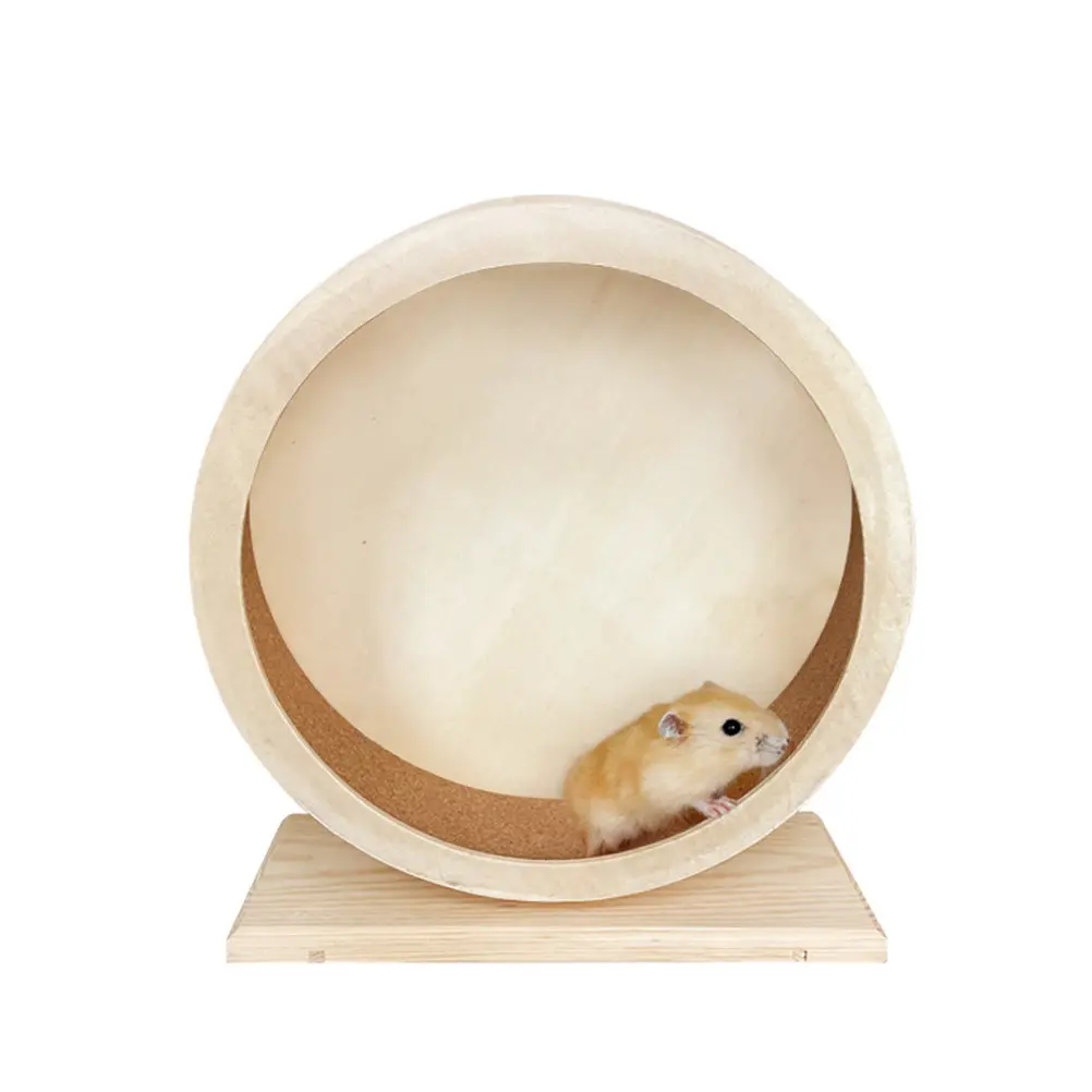

Деревянное колесо для хомяков с бесшумным ходом, подходит для ежей, белок, медведей, колесо для упражнений для мелких животных