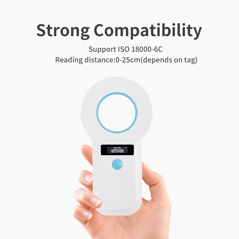 UHF RFID handheld reader cursor output emulated keyboard mode 128recodes USB Bluetooth 2.4G communication uhf rfid reader