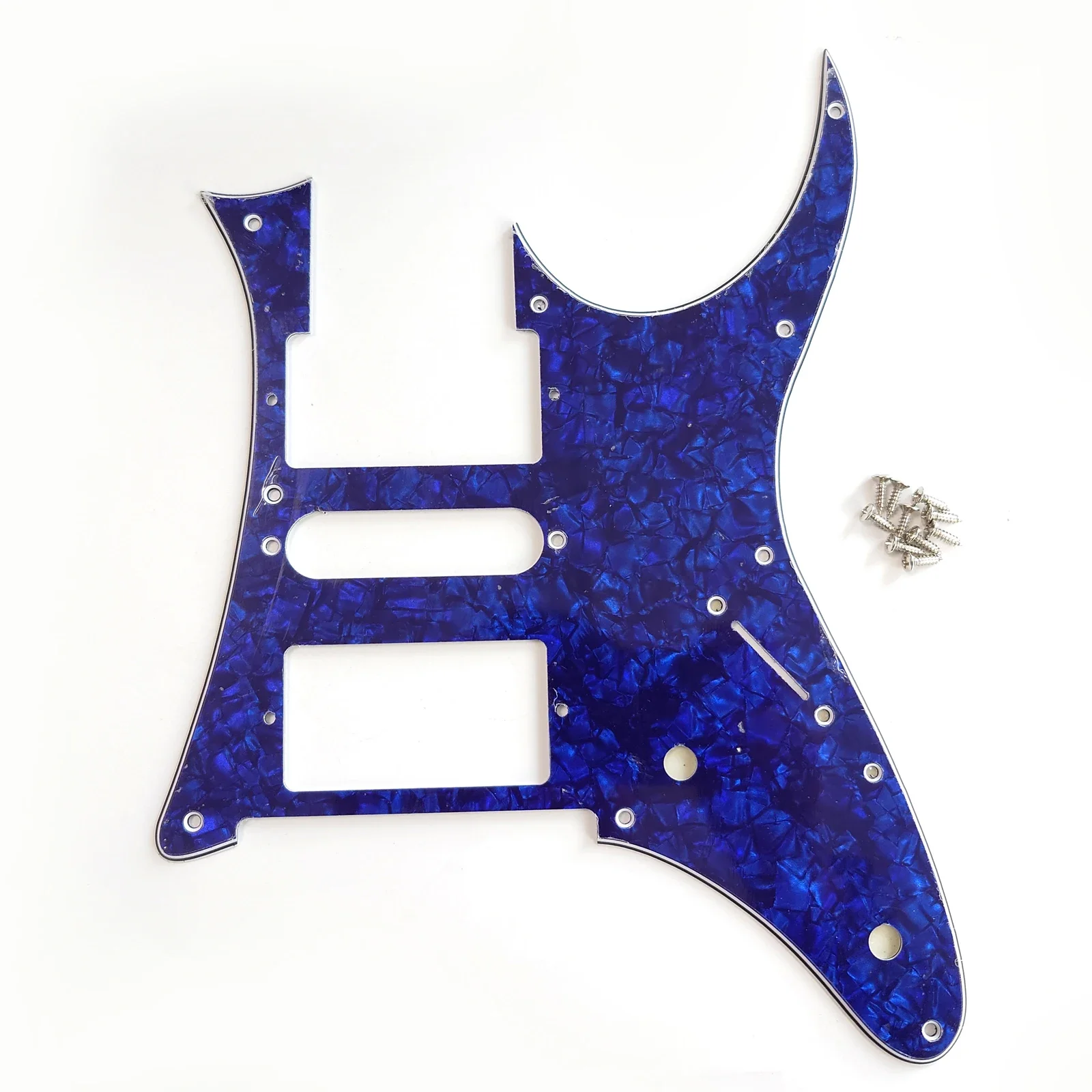 جيتار Pickguard ذو 10 فتحات من HSH باللون الأزرق واللؤلؤ لاستبدال الجيتار الكهربائي طراز RG350EX #2