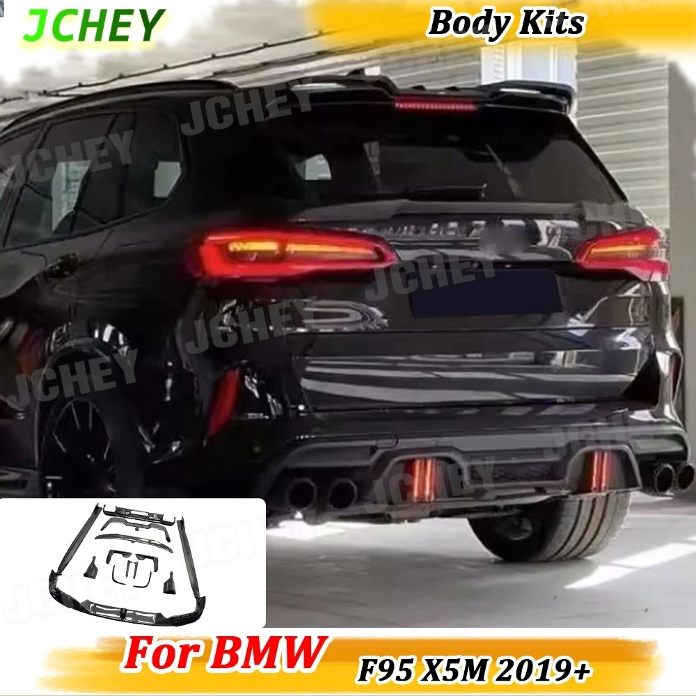 

JCHEY Carbon Fiber Front Lip Rear Lip Diffuser With Splitters Side Skirts Rear Wing for BMW F95 X5M 2019-2022 Body Kits FRP