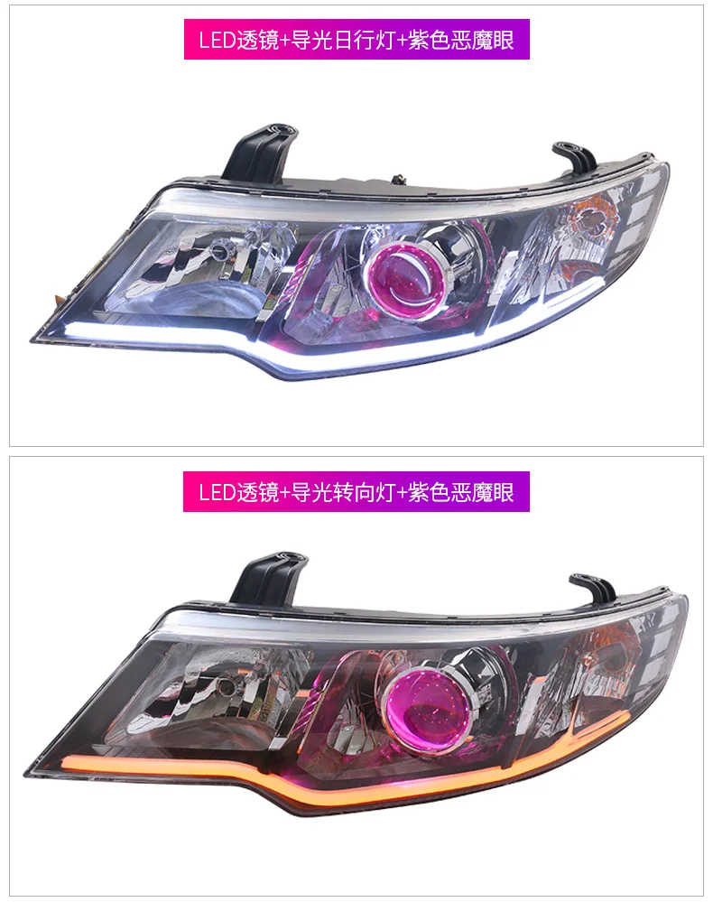 car bumper head lamp for KIA Forte headlight cerato for forte daytime light 2009~2016 car accessories headlamp forte fog light