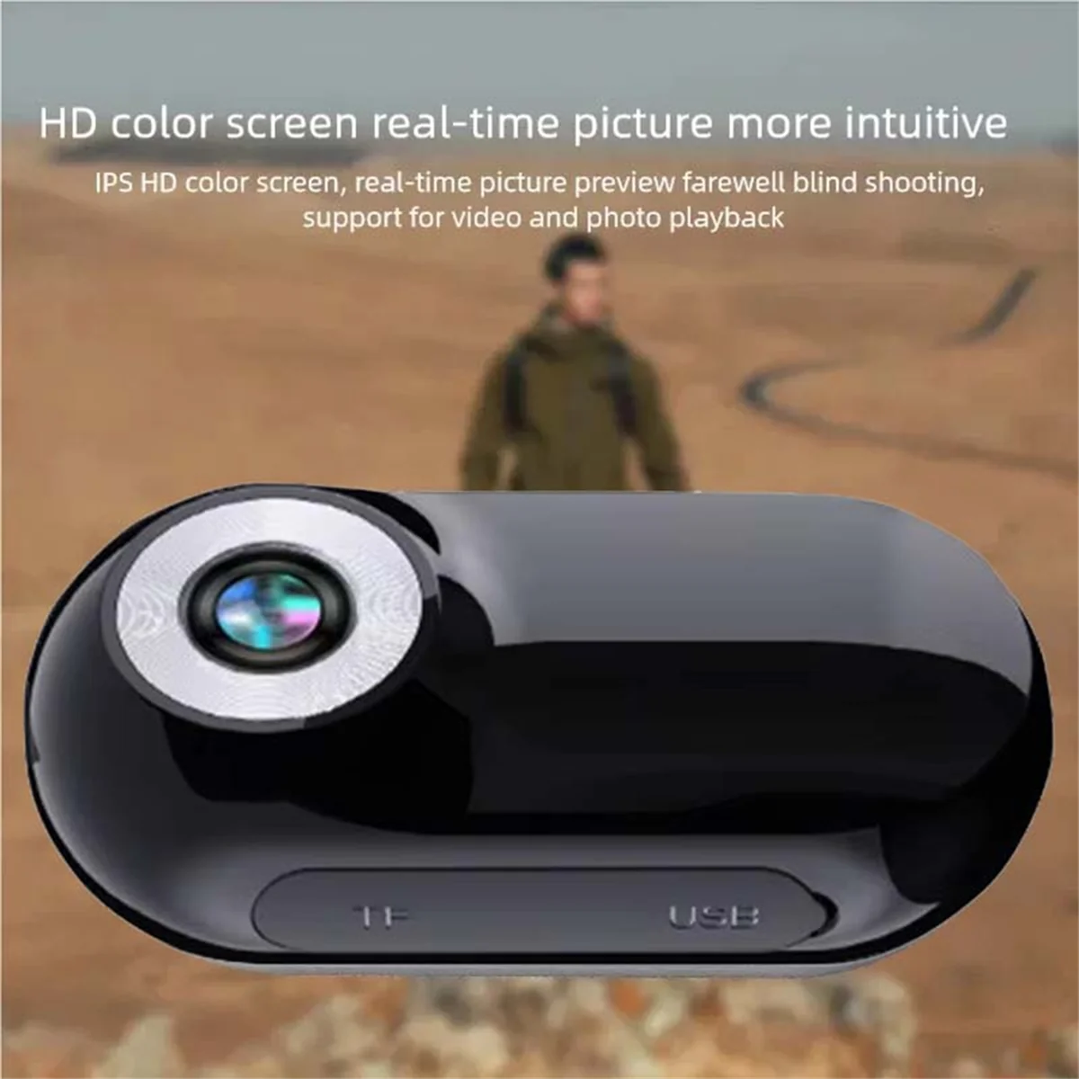 AT42 HD Magnetic Thumb Sports Camera Outdoor Riding Camera Collar Pet Camera Sports Recorder Memory:16G