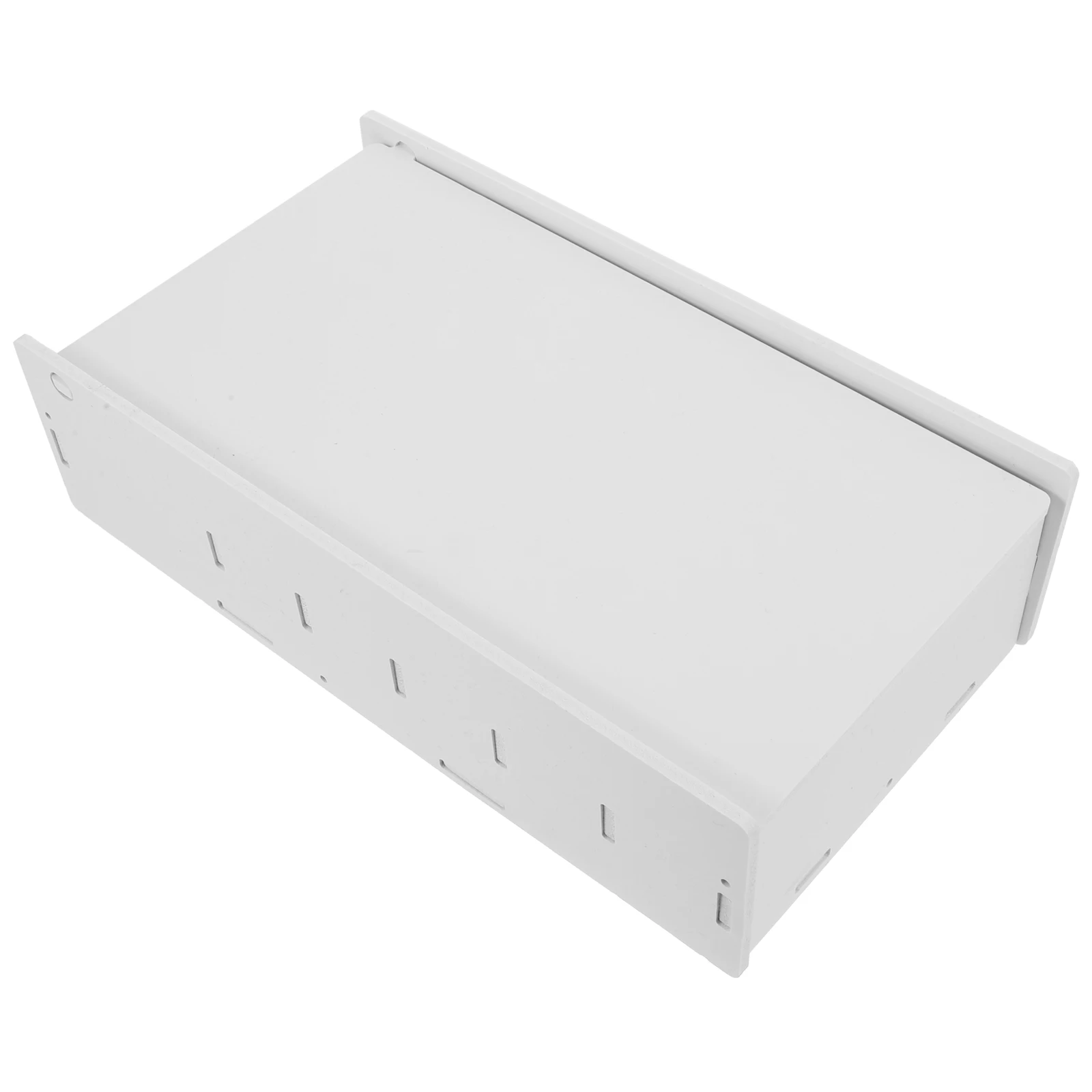 

Desktop Coin Storage Box White Bill Holder Office Cash Organizer Money Tray 5 Grids Cashier Box Large Capacity Wooden