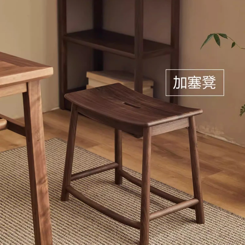 Direct Selling New Chinese Style Shoe Stool Classical Black Walnut Low Stools Simple Home Changing Shoe Stool Modern Furniture