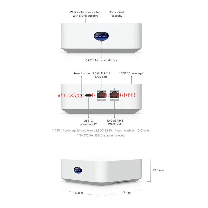 UX7 Desktop Gateway 2026 New 70000 MB WiFi7 Wireless Router