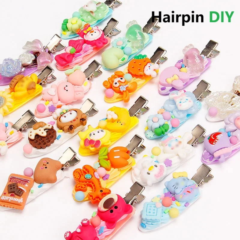 

DIY кремовый клей, заколка для волос, набор материалов ручной работы, детский креативный набор аксессуаров для заколок ручной работы