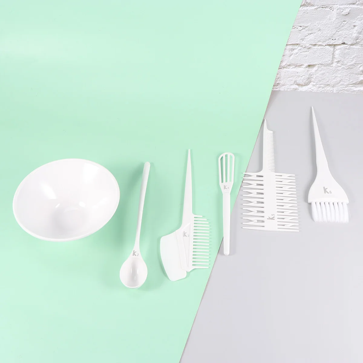 

1 Bowl 1 Brush 2 Combs Hairdressing Tool Set Dye Accessories Coloring Kit Tint Comb Salon Home Use Hair Coloring