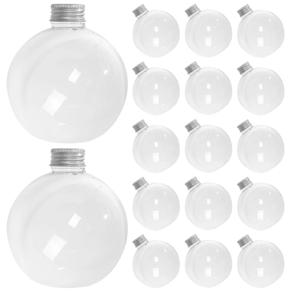 

50Pcs Lightbulb Bottle Clear Plastic Juice Bottles Portable Leakproof Design for Milk Coffee Yogurt Outdoor Use Airtight