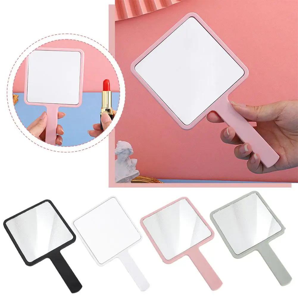 Extension Handheld Makeup Mirror Square Makeup Vanity Mirror With Mirror Compact Mirrors Hand Handle B9I5