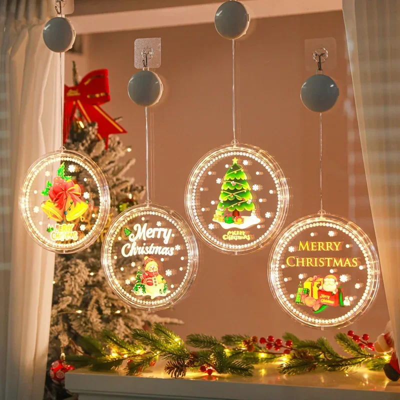 Christmas LED Light-emitting Decorative Gifts Window Creative Peace Knot Window Stickers Toys Gifts