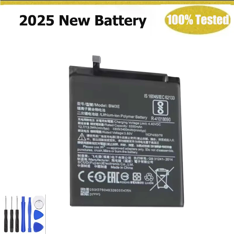 

Brand-New BM3E Battery For Xiaomi Mi 8 Mi8 M8 M 8 3400mAh Replacement with Tools