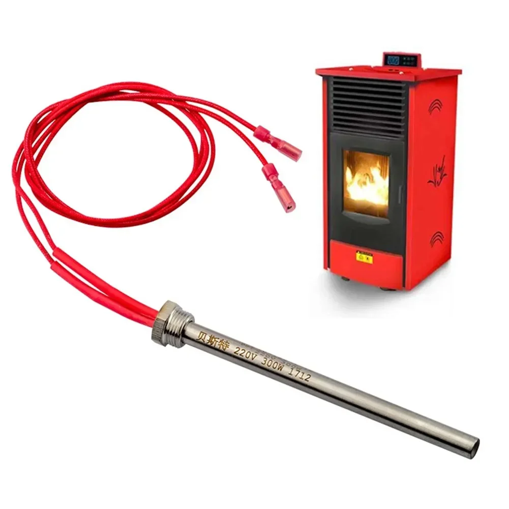 

220V Igniter Hot Rod Wood Pellet Heating Tube Fireplace Grill Stove Part Stainless Steel Fireplace Barbecue Heating Rod