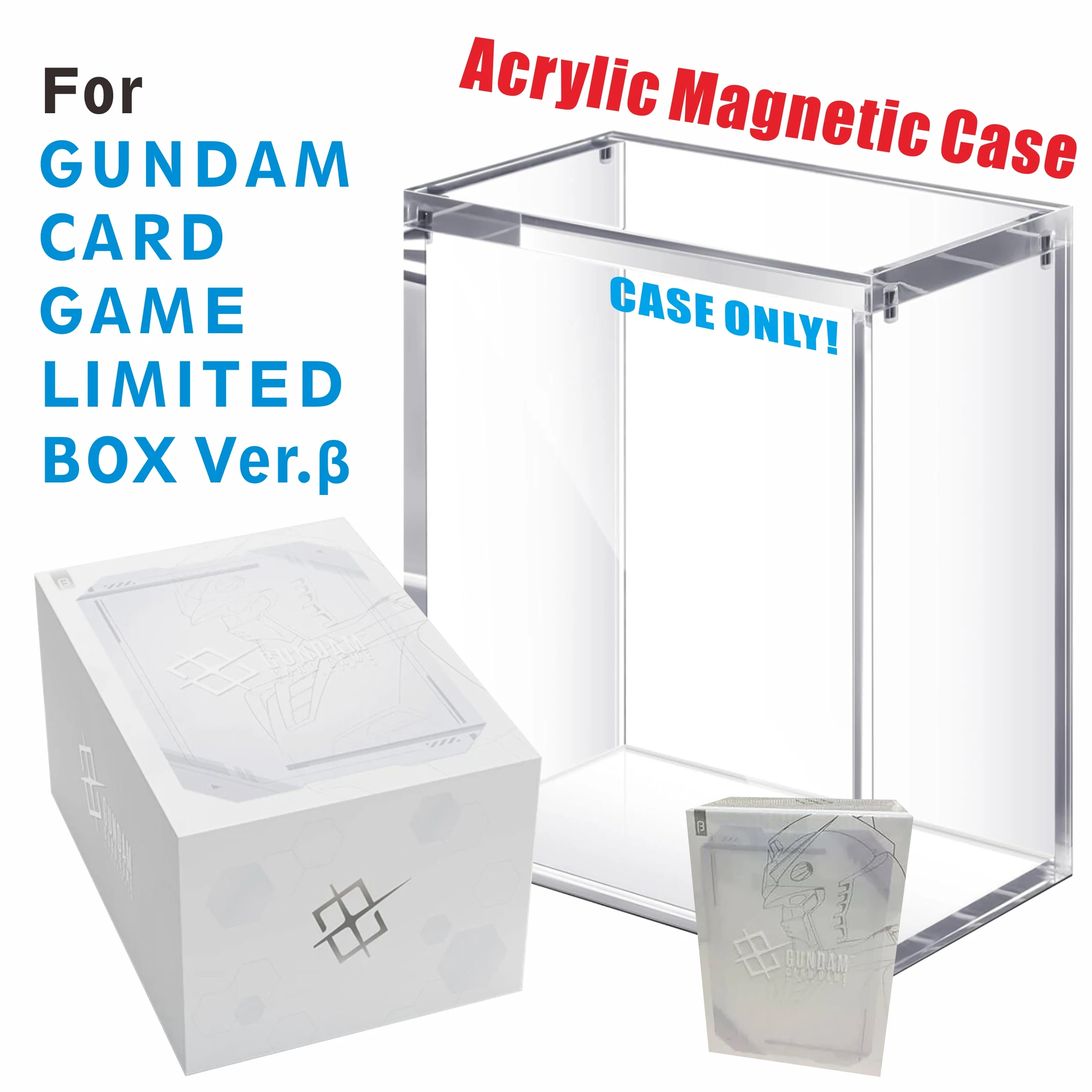 حافظة عرض مغناطيسية من الأكريليك لـ GUNDAM CARD GAME LIMITED BOX Ver.β، Gundam TCG إصدار صندوق محدود B (حافظة أكريليك فقط)