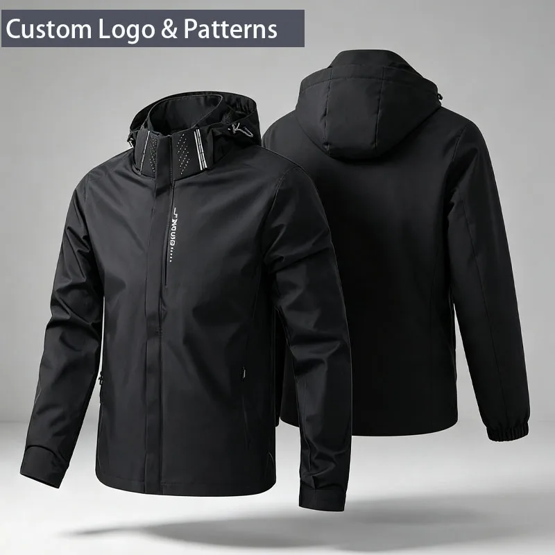 2025 Spring/Summer Hooded Racing Jacket, Men's and Women's, Windproof and Waterproof, Detachable Hat, Outdoor Sports Coat