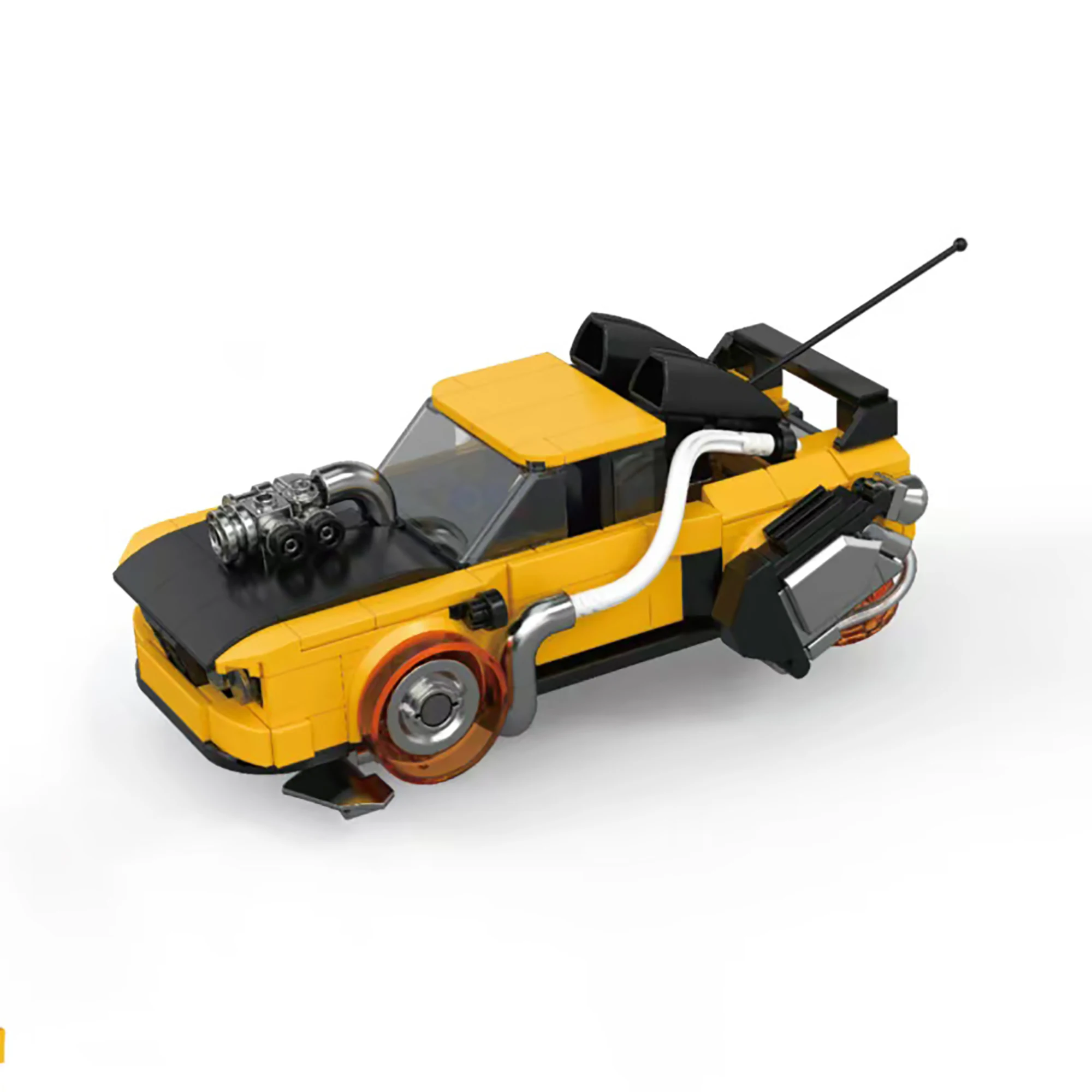 

583 шт., строительные блоки суперкара с контейнером, техническая желтая Оса, пионер, модель гоночного автомобиля, кирпичи, игрушки для детей, взрослых, подарки