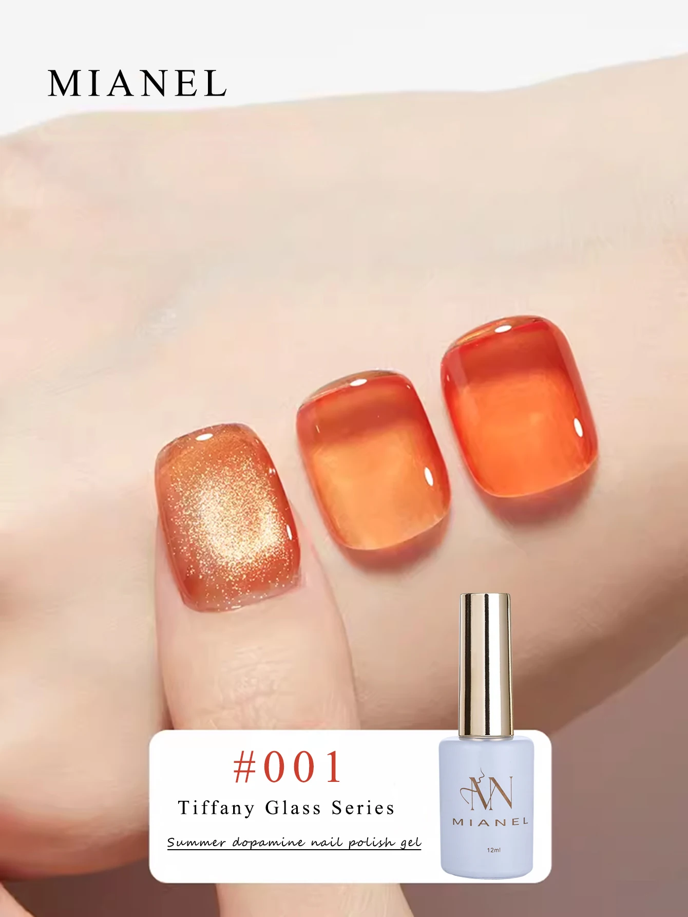 MIANEL 1-9 Stück 12ML Sommer-Bestseller Eisklarer Dopamin-Glaslack Bonbonfarbener Gel-Nagellack Glas-Jelly-Nagellack Rosa Nägel – Detail 32