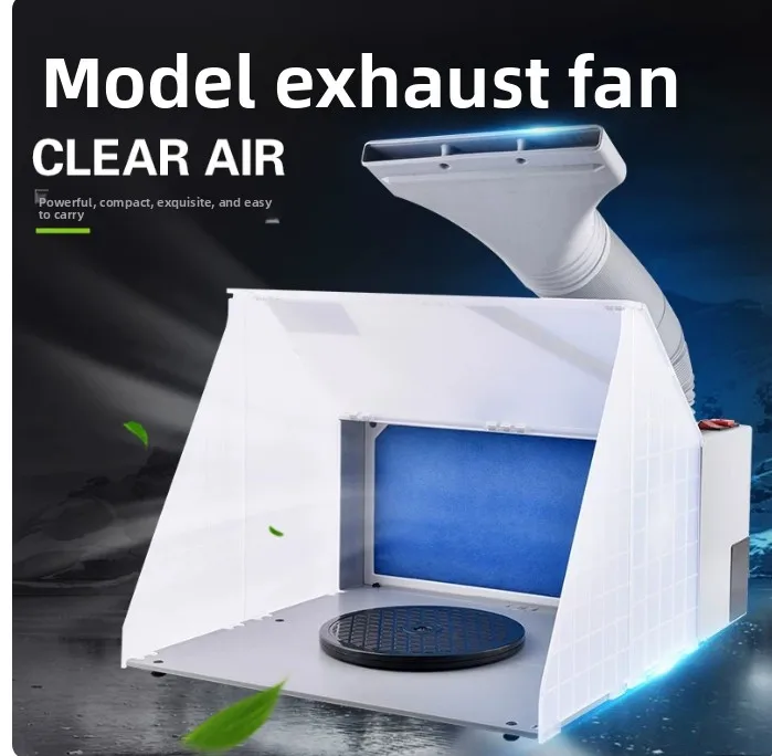 25W Portable Airbrush Booth Foldable Paint Spray Extractor Filter 100-240V HS-E420