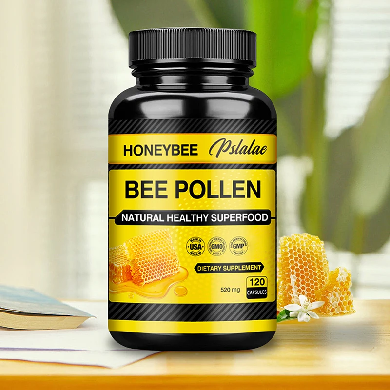 

Bee Pollen Capsules - Boost Immunity, Antioxidant, Relieve Joint Inflammation, Promote Bone Health