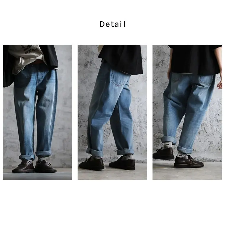 Autunno 2025 Nuovi jeans in denim di cotone casual larghi Vita alta Gamba dritta Jeans blu Taglie forti da donna Leggiati Faion