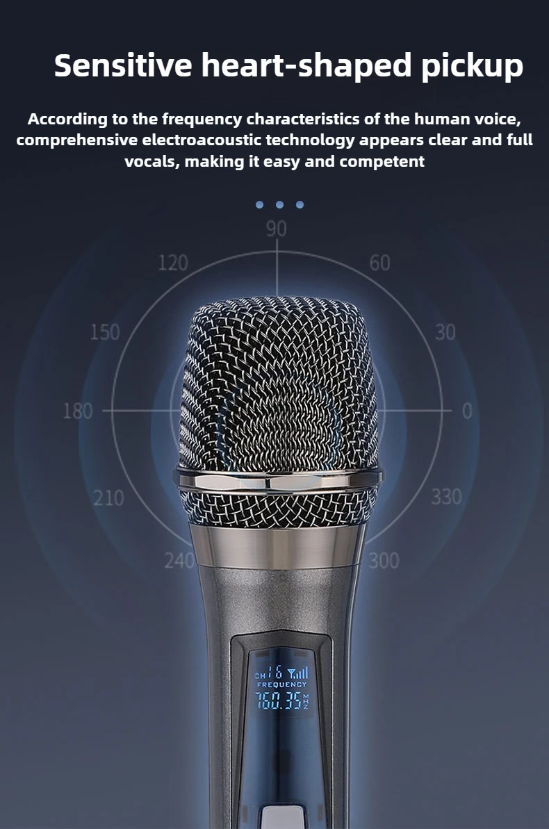 

Cordless Dynamic Mic Wireless Microphone Handheld Microphone For Stage Singing Professional Karaoke Party Home KTV Set