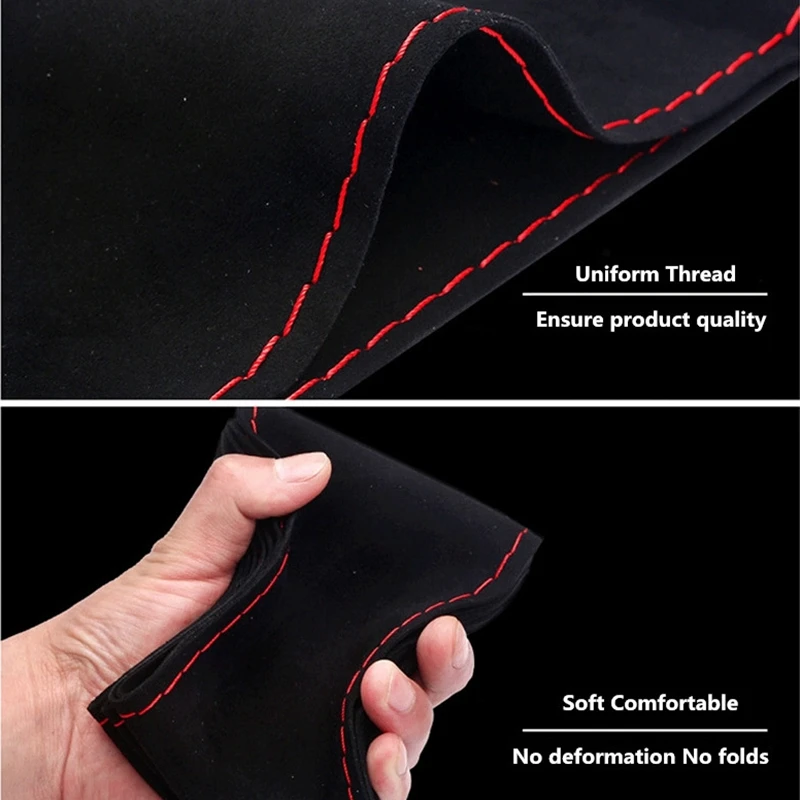 Anti-wear Auto Steering Wheel Cover DIY Suede Steering Wheel Car Anti-slip Breathable Soft Steering Covers 36cm 38cm 40cm