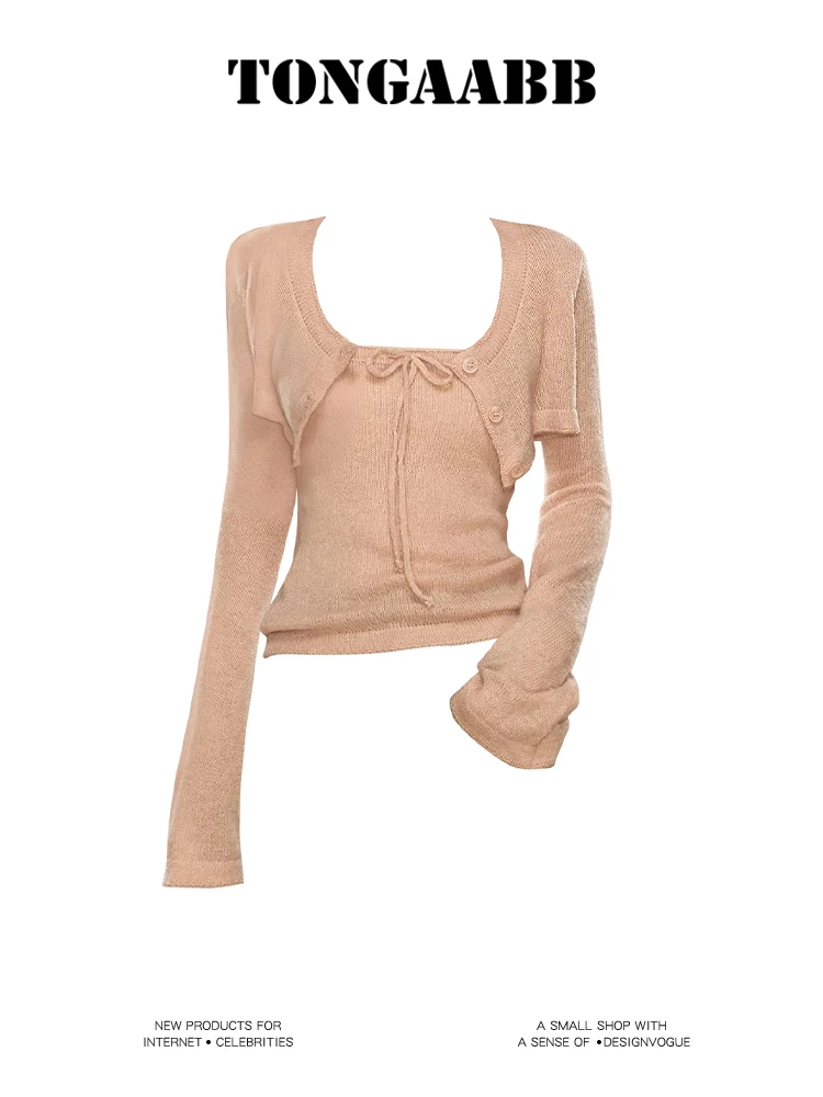 

Women Pink Gothic Pullover Sweater Harajuku Aesthetic Y2k Long Sleeves Turtleneck Knitted Sweaters Vintage 2000s Clothes Autumn