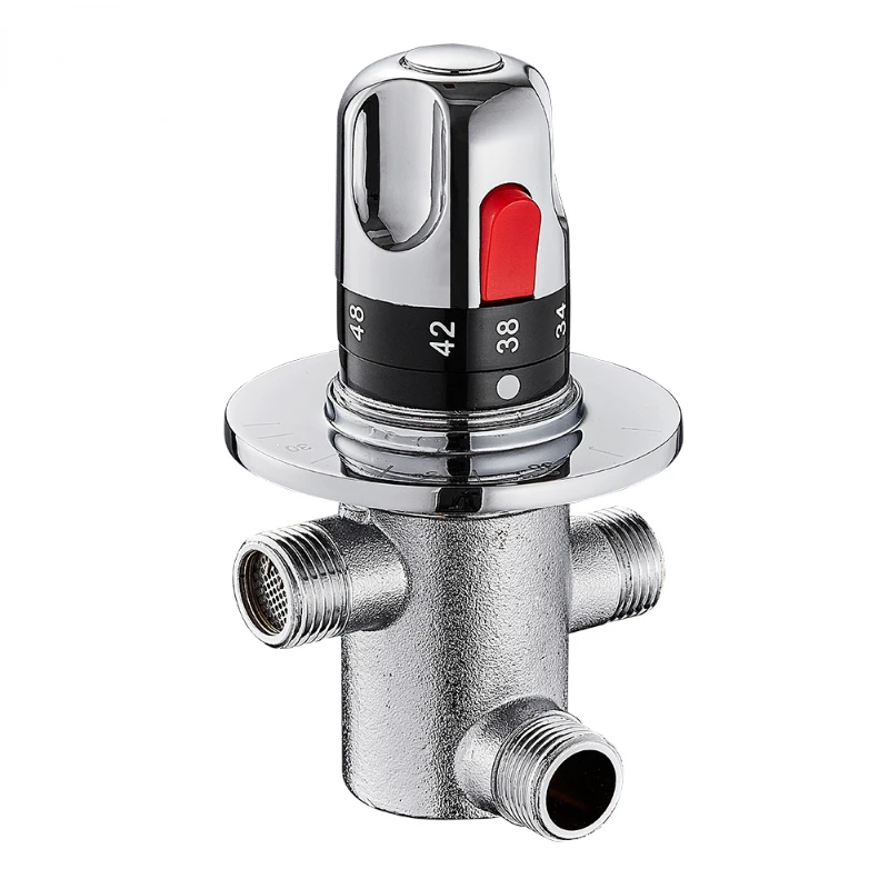 High Quality DN15 Brass Thermostatic Mixing Valve Water Temperature Control Valve