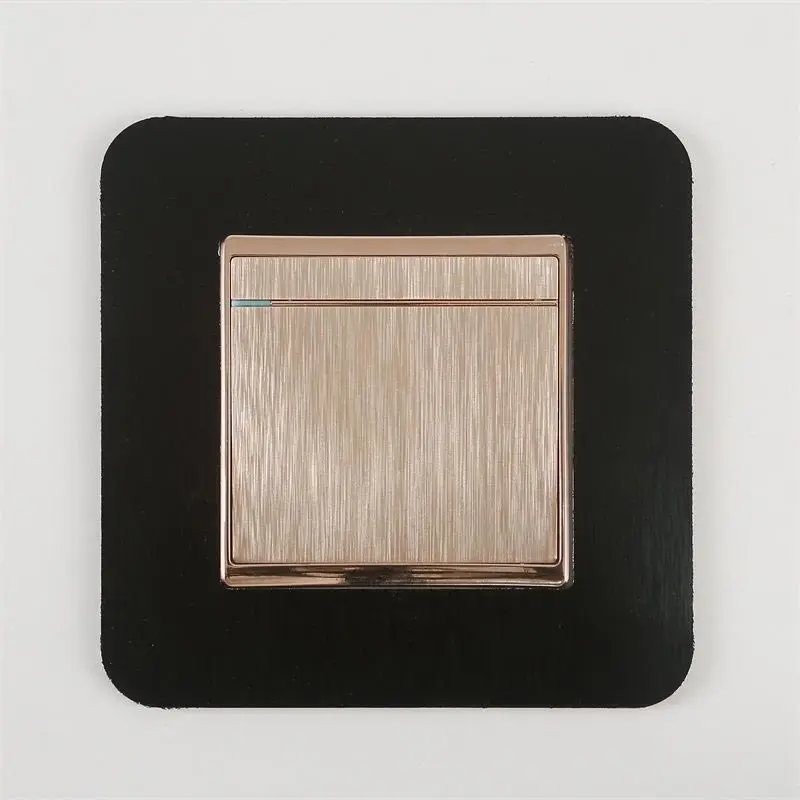 1/4PCS Modern Light Switch Sticker Decorative Switch Protective Cover Aluminum Socket Frame Cover Plug Surround Socket Plate