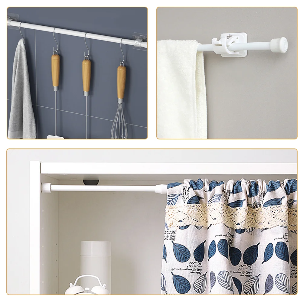 2pcs Tension Curtain Rod Adjustable Shower Curtain Rod Expandable Curtain Tension Rod tension rods window curtain rods