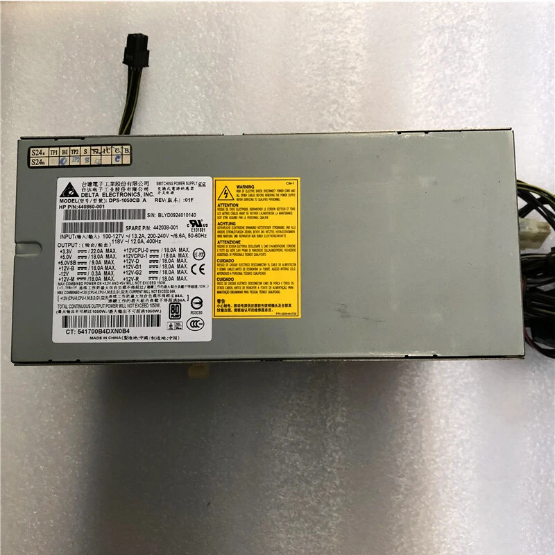 W DPS-1050CB A 440860-001 442038-001 Fuente de alimentación de 1050W para HP XW9400 XW8600