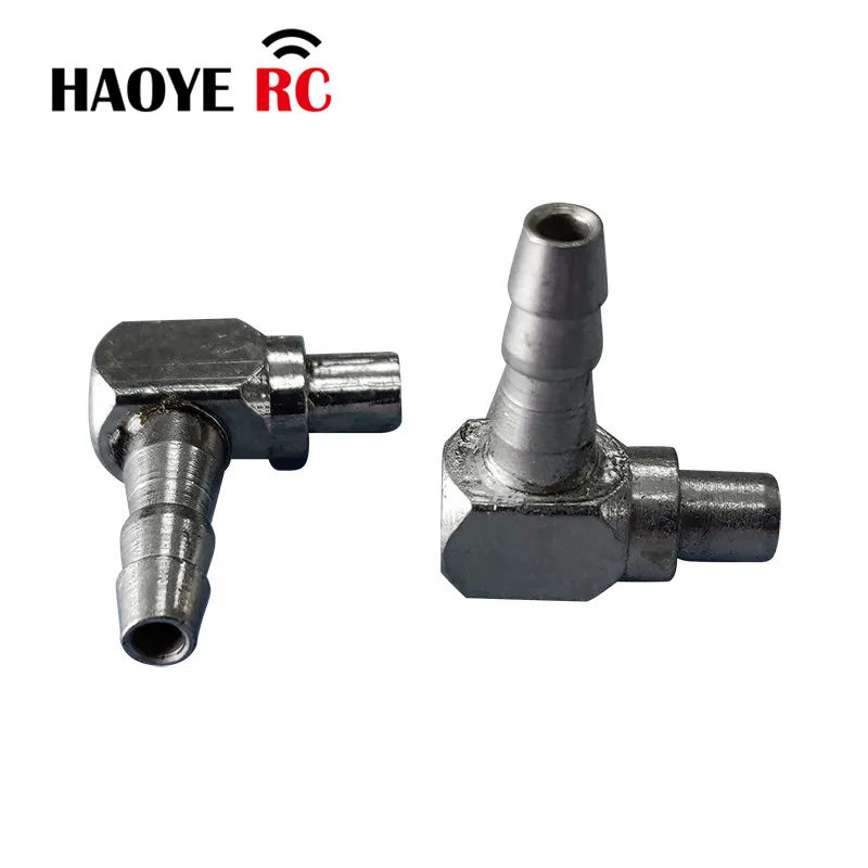 Haoye 2Pcs L-type Metal Oil Nozzle Use For Carburetor Modified Small Electric Boat Inlet RC Boat Accessories