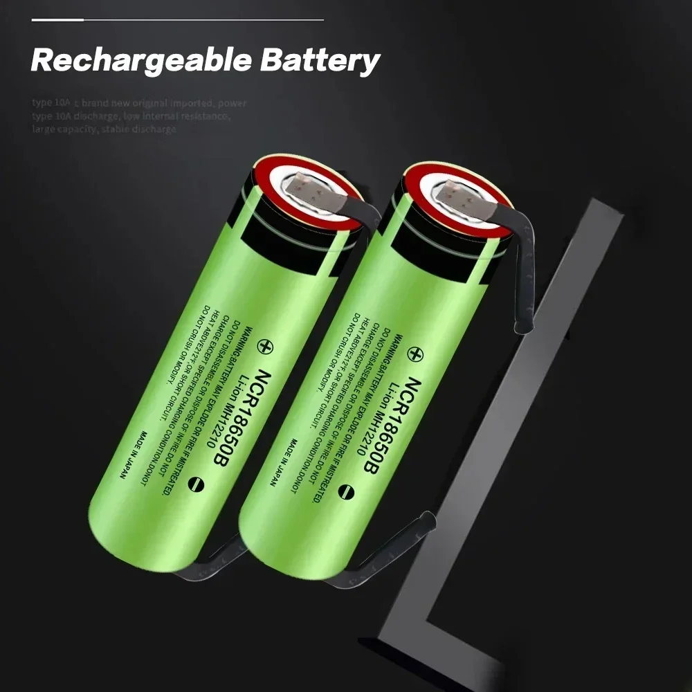 PURFIELD 3.7v 3400 mah 18650 Lithium Rechargeable Battery NCR18650B Flashlight batteries Toy Car Camera Welding Nickel Sheet