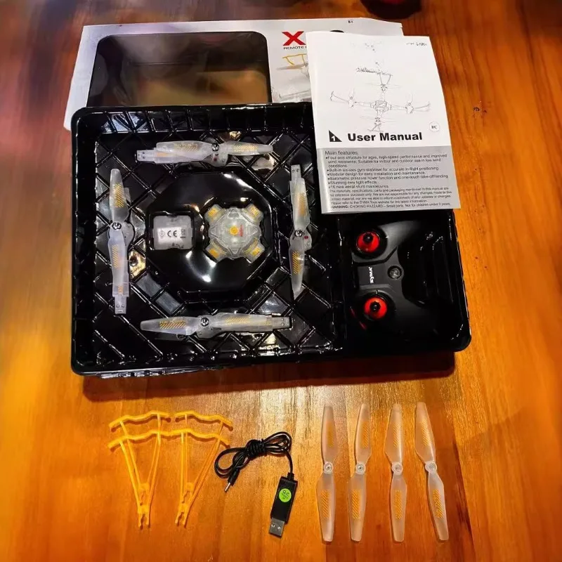 X33 quadcopter one-button take-off/landing/horizontal fixed altitude combination stunt assembly remote control aircraft