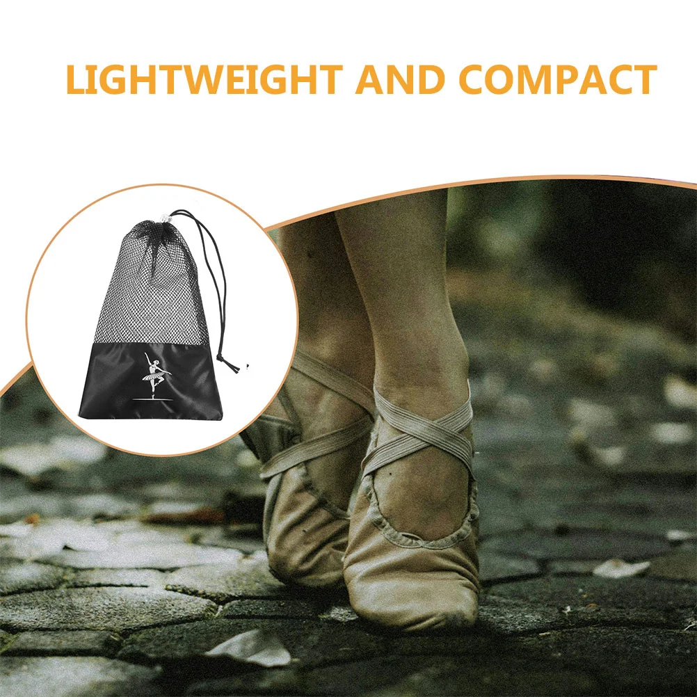 2 قطعة حقيبة أحذية الباليه الساتان شبكة الرباط الحقيبة خفيفة الوزن أحذية الرقص حقيبة التخزين للنساء حذاء الباليه قابلة لإعادة الاستخدام