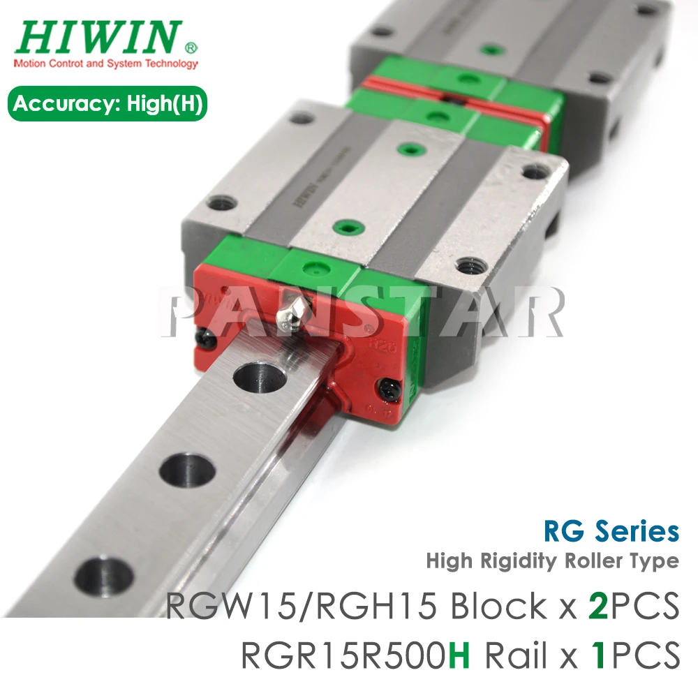 Genuine HIWIN RGW15 RGH15 Block H Class Linear Guide Rail ZB Preload High Rigidity Roller Guideway CNC Machine Slider Flange