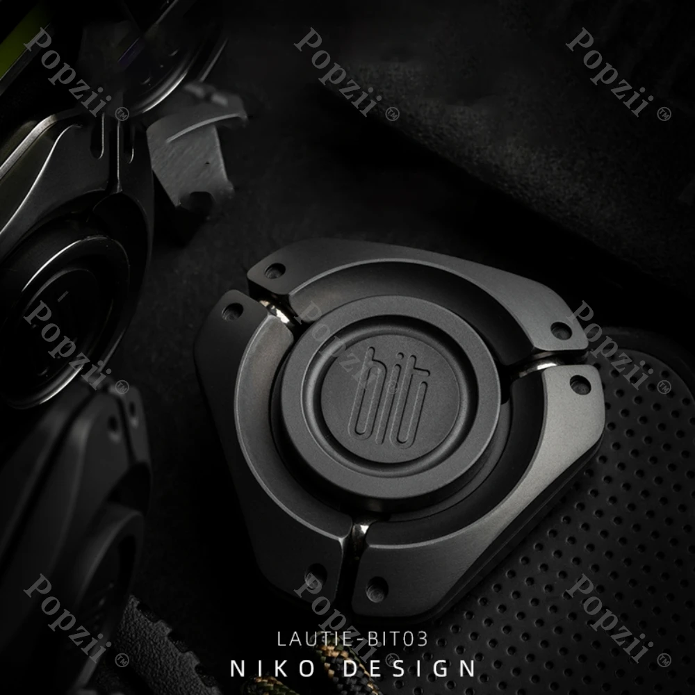 LAUTIE Bit 03 Fidget Spinner acier inoxydable sculpture à la main Juguetes Anti Ansiedad Cool Gadget soulagement du Stress jouets