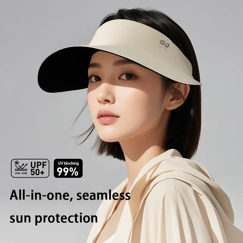 

Summer Sunscreen Hat Sunshade Outdoor Sports UV Protection Breathable Folding Big Head Waiver Empty Top Hat Summer Beach Play