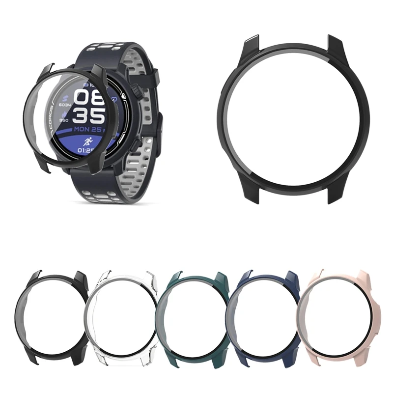 Full Screen Protector Cover Case For Coros Pace 2 Smart Watch Bumper Shell Protective Cases One-piece Housing Glass Film Accesso